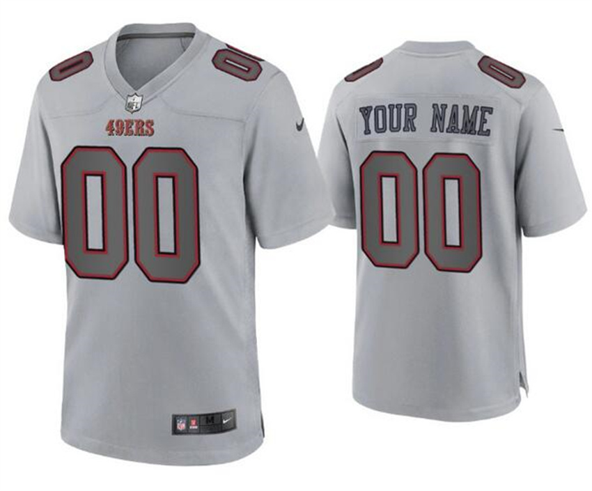 Youth Grey San Francisco 49ers ACTIVE PLAYER Custom Atmosphere Fashion Stitched Jersey